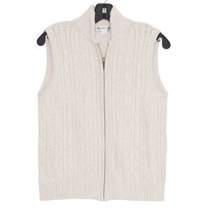 Pendleton Sweater Vest Cable Knit Fisherman Equestrian Classic Granny Small HE